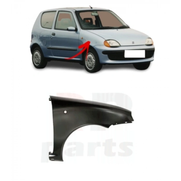 Fiat Seıcento Ön Çamurluk Delikli Sağ 1998-2000  (Oem No:  46744644)