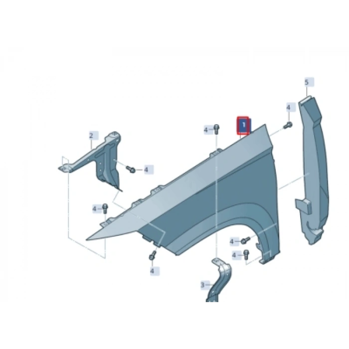 Seat Ateca Ön Çamurluk Sol 2016- (Oem No:  575821105A)