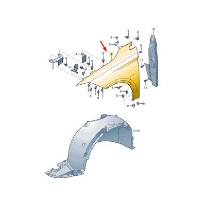 Seat Arona Ön Çamurluk Sol 2018 (Oem No:  6F9821105B)