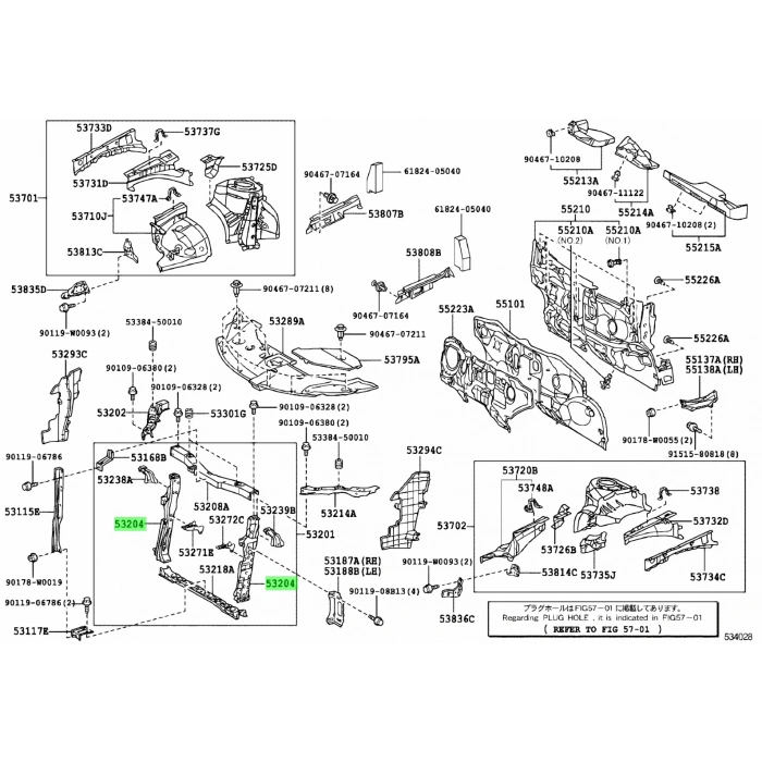 Toyota Avensis Ön Panel Sol 2010- (Oem No:  5320402010)