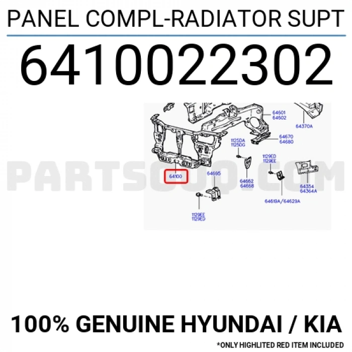 Hyundai Accent Ön Panel 1998-1999 (Oem No:  6410022302)