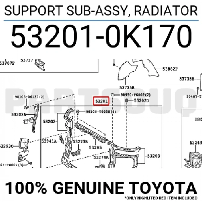 Toyota Hilux Vıgo Ön Panel 2011- (Oem No:  532010K170)