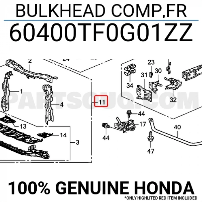 Honda Jazz Ön Panel Komple 2008-2013 (Oem No:  60400Tf0G01Zz)