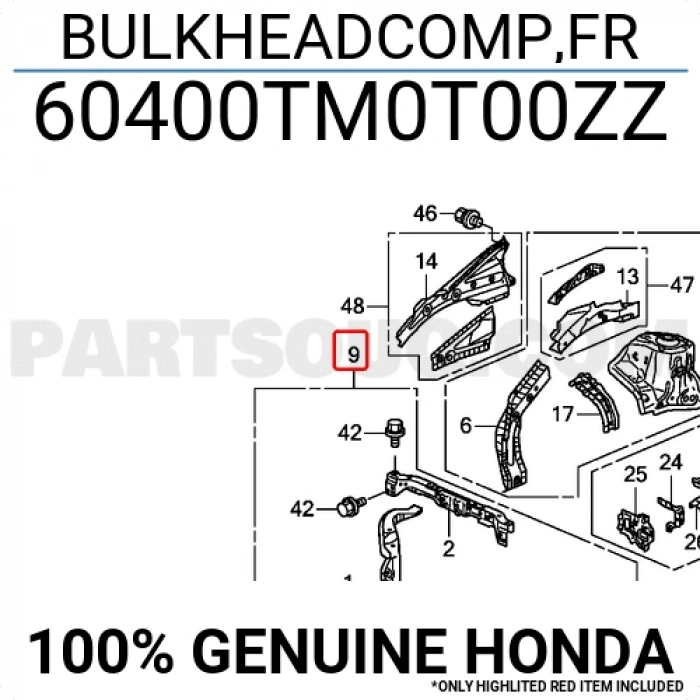 Honda City Ön Panel 2009-  (Oem No:  60400Tm0G00Zz)