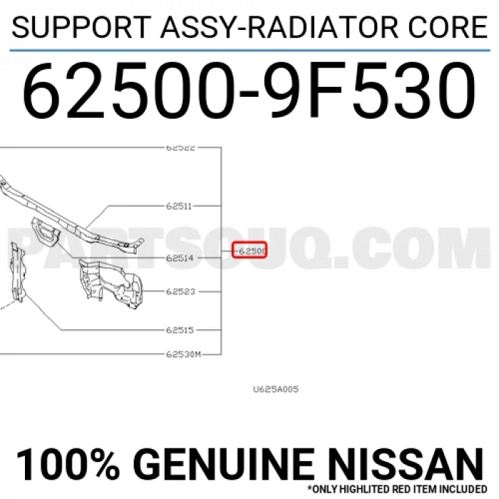 Nissan Primera Ön Panel 1999 -2001  (Oem No:  625009F530)
