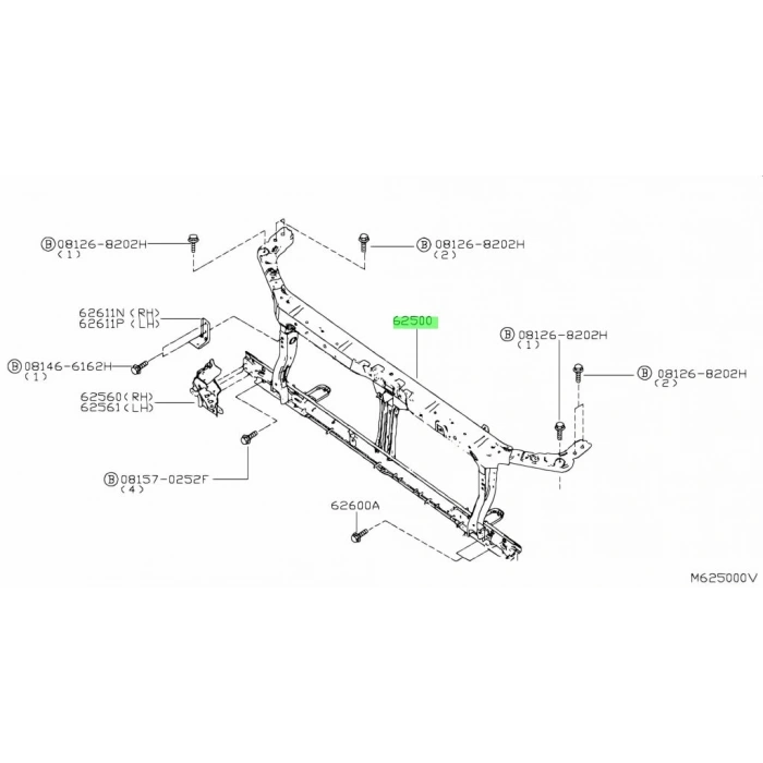 Nissan Navara/Pathfinder Ön Panel 2008  (Oem No:  F25005X1Ea)
