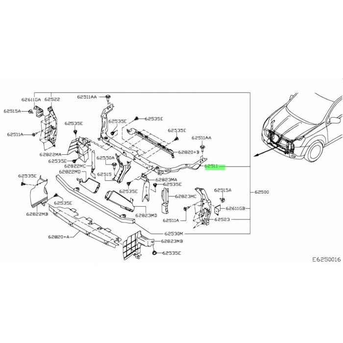 Nissan Qashqai Ön Panel Üst 2007- (Oem No:  F2510Jd0Mb)