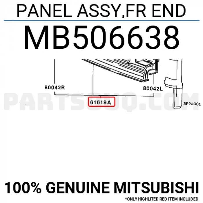 Mitsubishi L300 Ön Panel Sacı 1988-1997 (Oem No:  Mb506638)