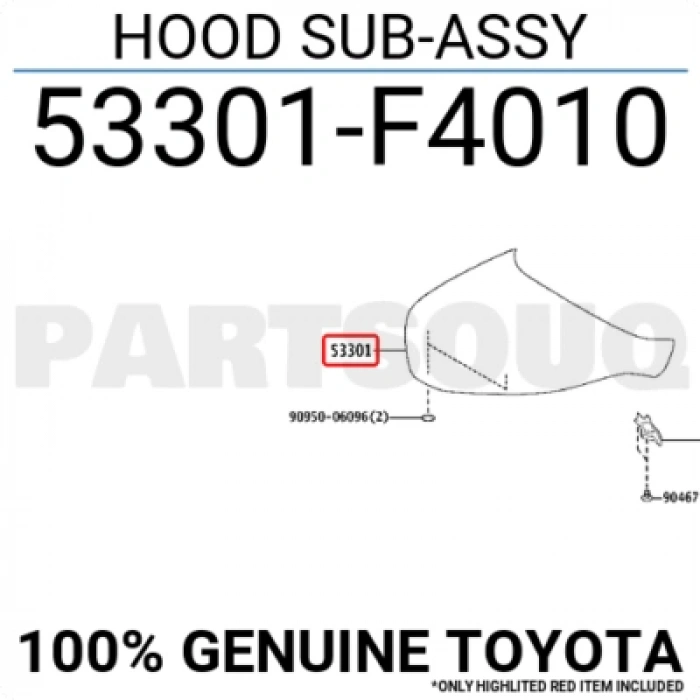 Toyota Chr Motor Kaputu 2015- (Oem No:  53301F4010)