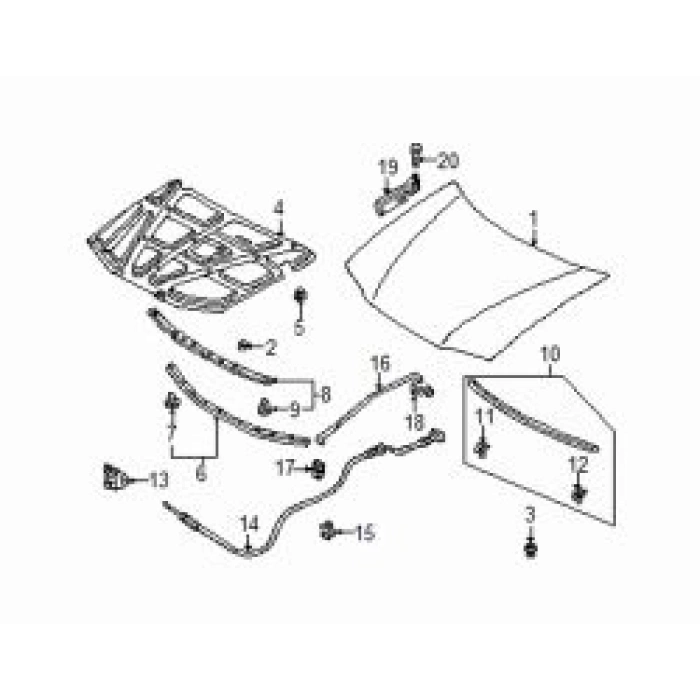 Mazda 323 Motor Kaputu 2001 2002- (Oem No:  B30D-52-310C)