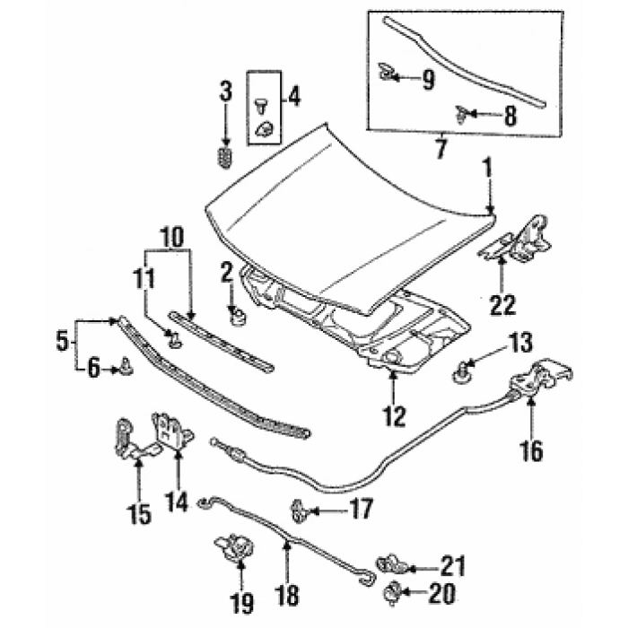 Mazda 323 Motor Kaputu 1995-1997 (Oem No:  Bc1M-52-310P)