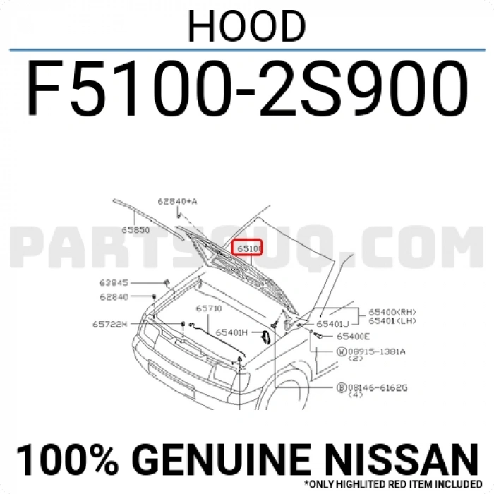 Nissan Pıckup D22 Motor Kaputu 1997-2001 (Oem No:  F51002S900)