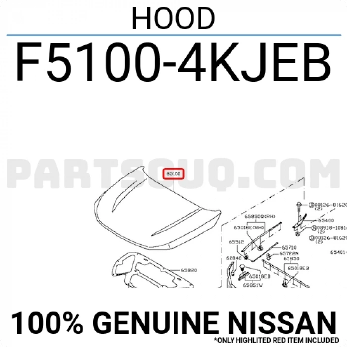 Nissan Navara Motor Kaputu 2015- (Oem No:  F51004Kjeb)