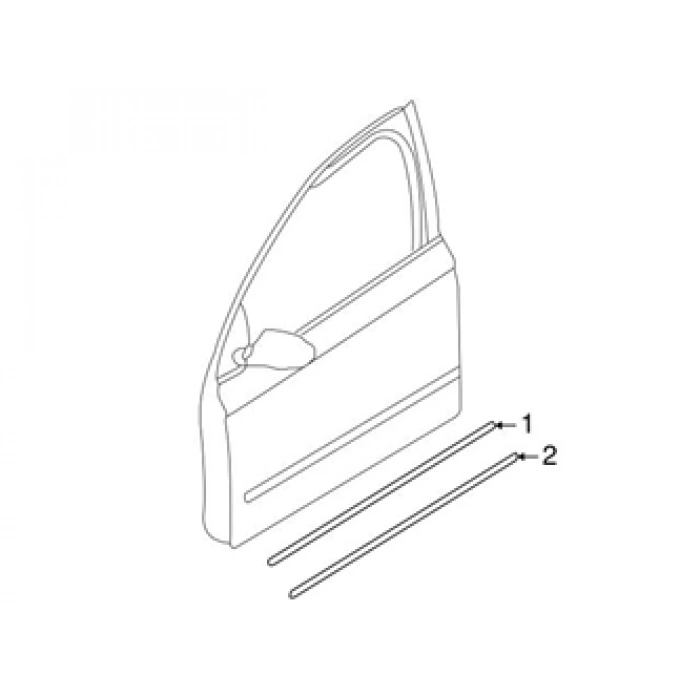Audi A4 Ön Kapı Bandı Siyah Sol 2002- 2007 (Oem No:  8E0853953Gru)