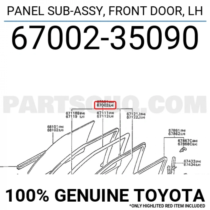 Toyota Hilux Ln85 Ön Kapı Sol 1989-1997 (Oem No:  6700235090)