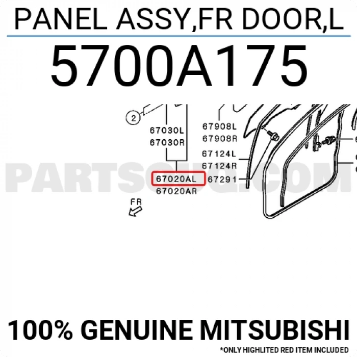 Mitsubishi L200 Ön Kapı Çıft Kabın Sol 2006-2014 (Oem No:  5700A175)