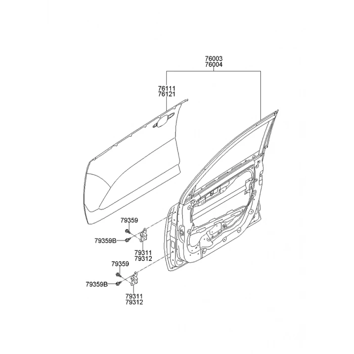 Kia Sportage Ön Kapı Sol 2011-- (Oem No:  760033W011)