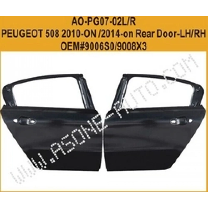 Peugeot 508 Arka Kapı Sağ 2010- (Oem No:  9008X3)