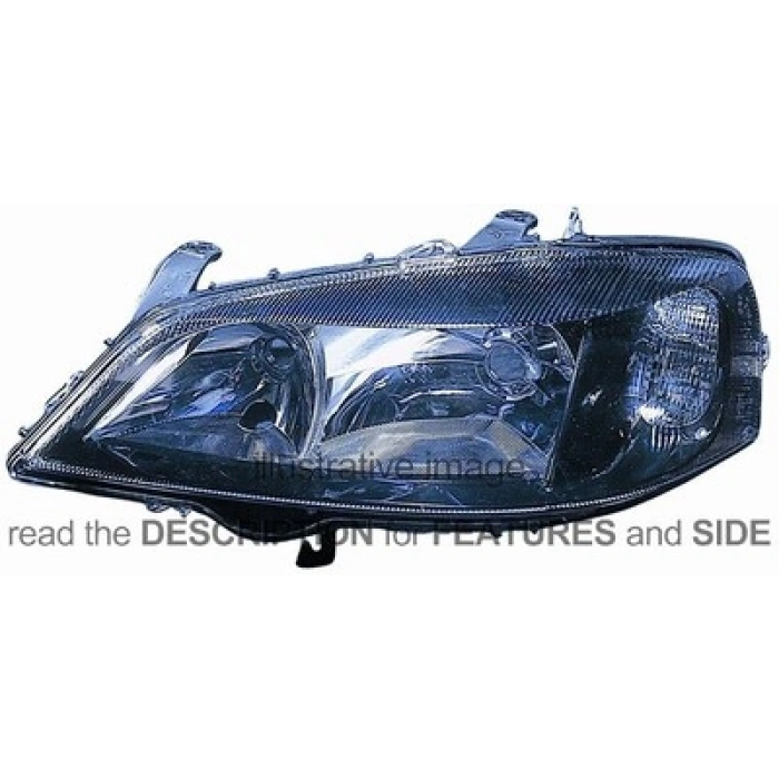 Opel Astra G Ön Far Elektrikli Siyah Sağ 1998-2004 (Oem No:  93175724)