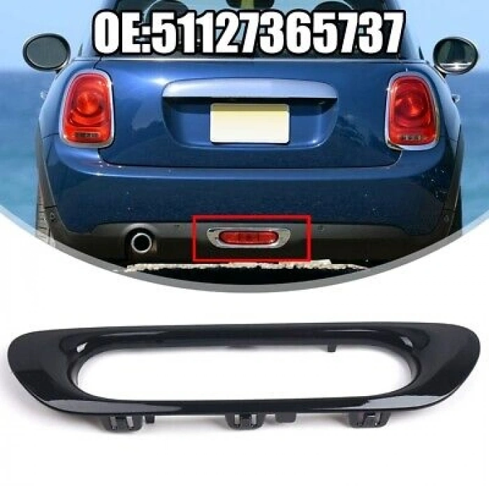 Mini Cooper Arka Sis Far Çerçevesi Orta Nikelaj 2014- (Oem No:  51127365737)