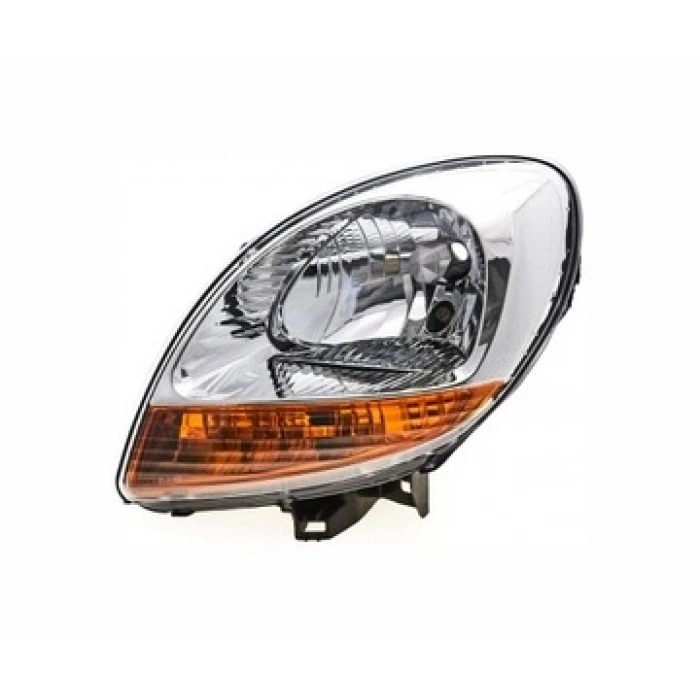 Renault Kangoo Ön Far Siyah Sarı Sinyalli Elekltirkli Sol 2007 -2008  (Oem No:  260602069R)