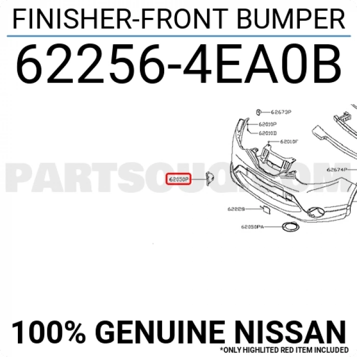 Nissan Qashqai Sis Far Kapağı Sağ 2013- (Oem No:  622564Ea0B)