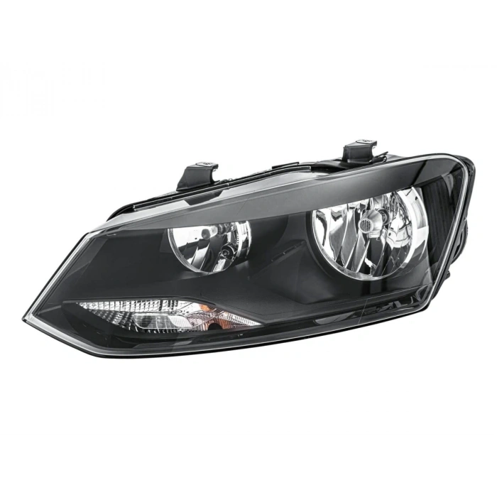 Volkswagen Polo Ön Far Elektrikli Motorlu Sıyah Sol 2009-  (Oem No:  6R1941007G)