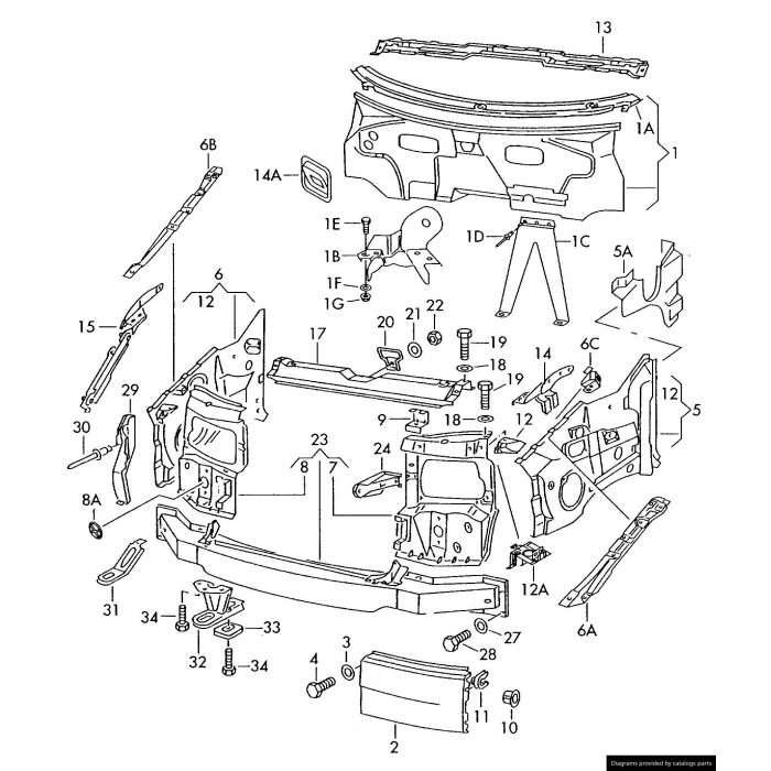 Volkswagen Transporter T4/Caravelle Ön Far Yuva Sacı Sağ 1990- (Oem No:  701805072L)