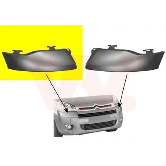 Berlingo Ön Far Kaşı Astarlı Sağ 2008- (Oem No:  7452Tp)
