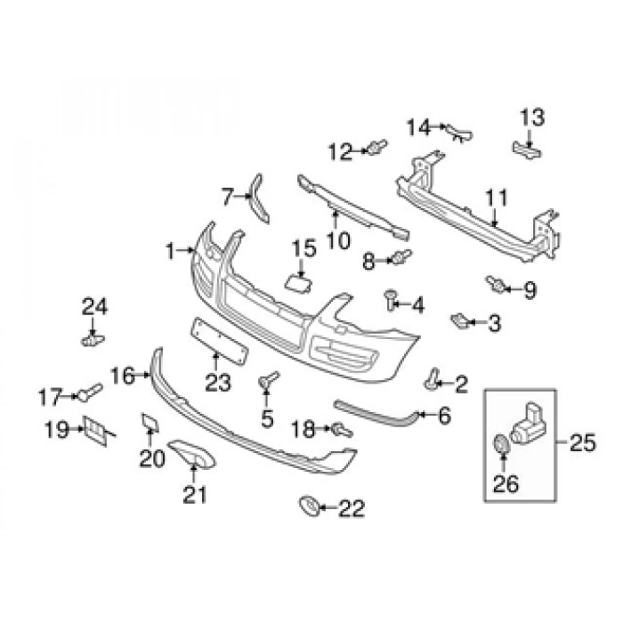 Volkswagen Touareg Ön Far Yıkama Kapağı Astarlı Sağ 2007  (Oem No:  7L6807752Bgru)