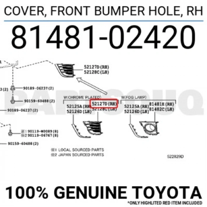 Toyota Corolla Ön Sis Lamba Kapağı Sağ 2013- (Oem No:  8148102420)