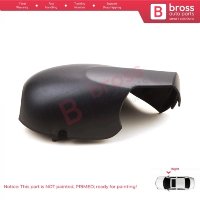 Renault Clio/Symbol Dış Ayna Kapağı Siyah Sağ 2008- (Oem No:  8200634548)