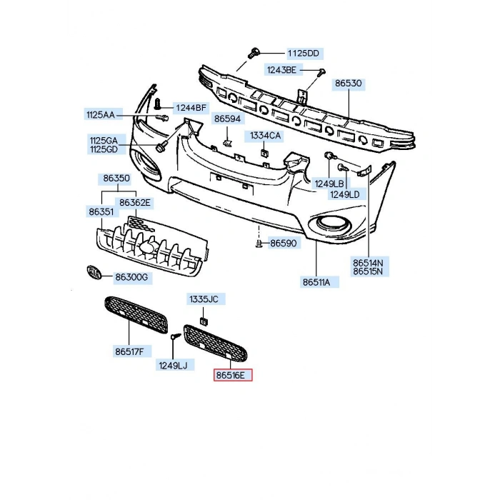 Hyundai Atos Ön Sis Lamba Kapağı Alt Sol 2003-2006  (Oem No:  8651605000)