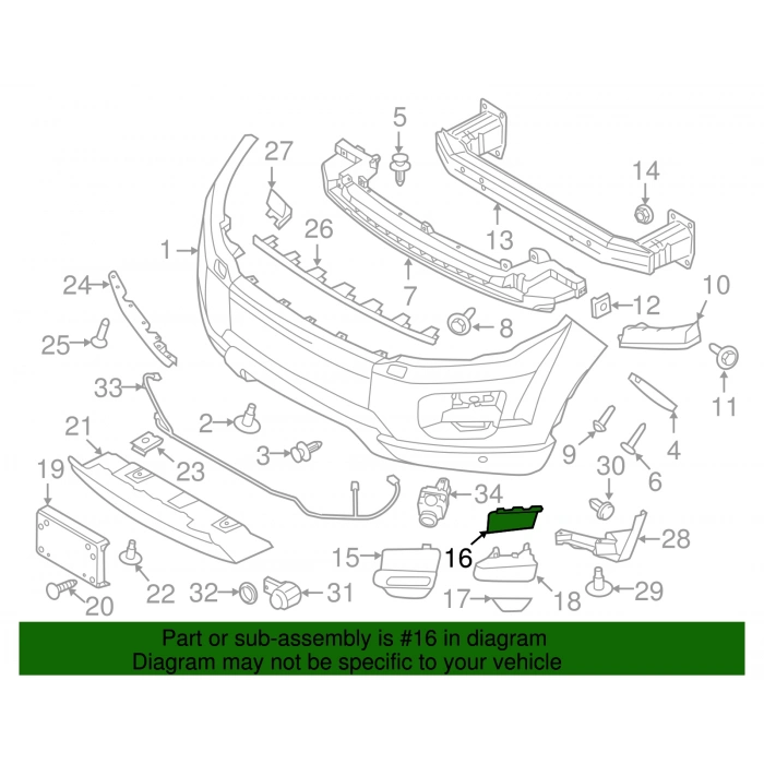 Land Rover R.Evoque Ön Sis Lamba Kapağı Üst Sağ 2011-- (Oem No:  15Lr057396)