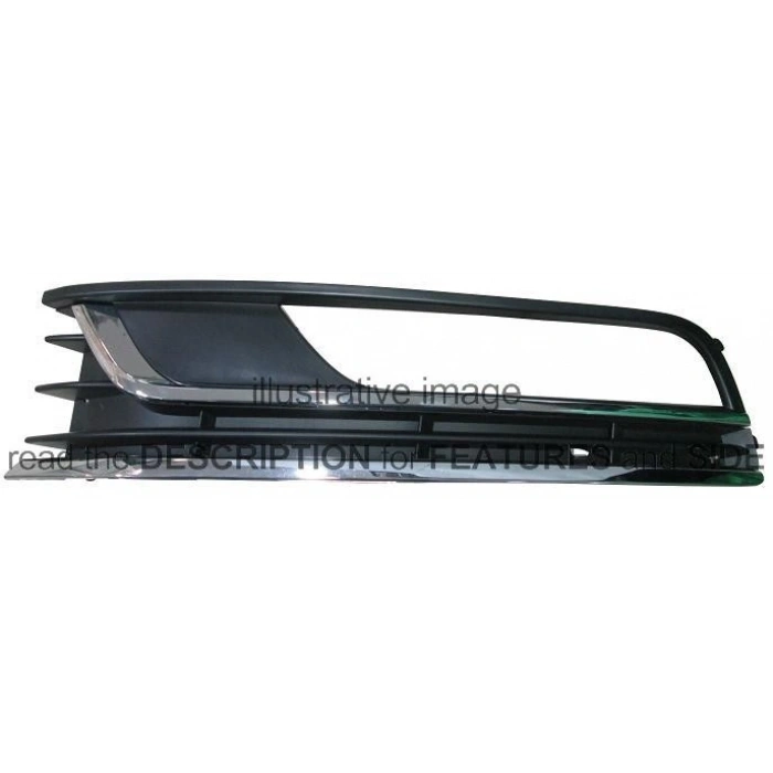 Volkswagen Passat Ön Sis Lamba Kapağı 2 Nikelaj Çıtalı Sol 2010- (Oem No:  3Aa854661A9B9)