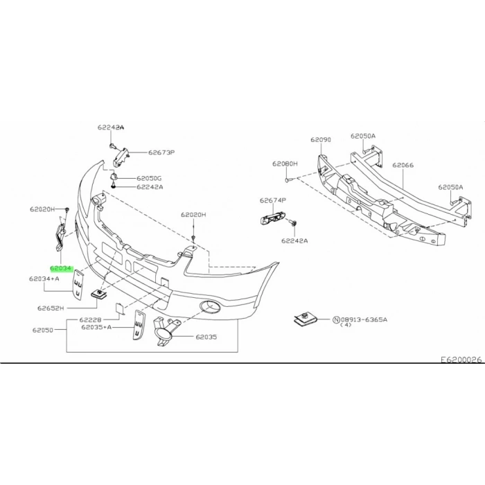 Nissan Qashqai Ön Sis Lamba Kapağı Sağ 2007  (Oem No:  62256Jd01A)