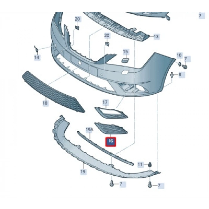 Seat İbiza Ön Sis Lamba Kapağı Sağ 2011- (Oem No:  6J0853666D9B9)