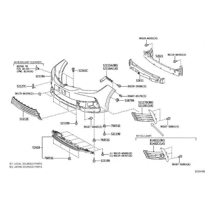 Toyota Corolla Ön Sis Lamba Kapağı Sağ 2016- (Oem No:  81481-02610)