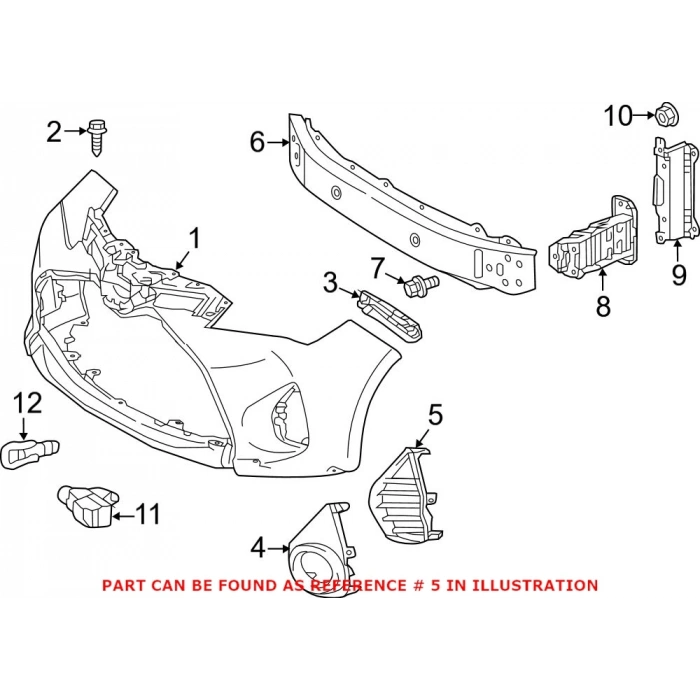 Toyota Yaris Ön Sis Lamba Kapağı Sağ 2014-2016 (Oem No:  814810D250)