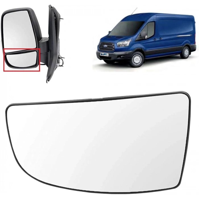 Ford Transit Dış Ayna Camı Alt  Sol 2014- (Oem No:  Bk3117C718Ab)