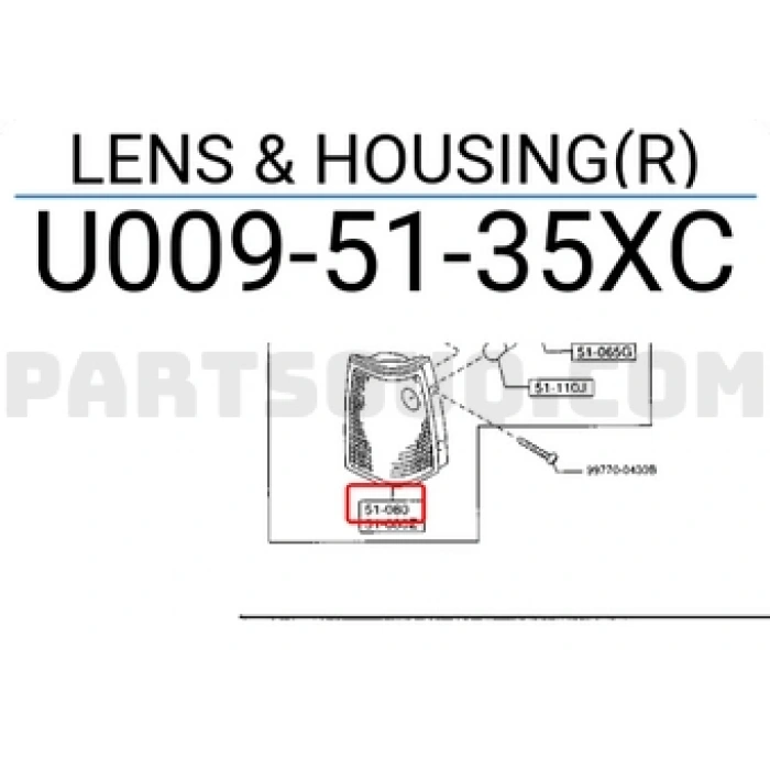Mazda B2500 Pıckup Ön Sinyal Beyaz Sağ 1998-2001 (Oem No:  U009-51-35Xc)