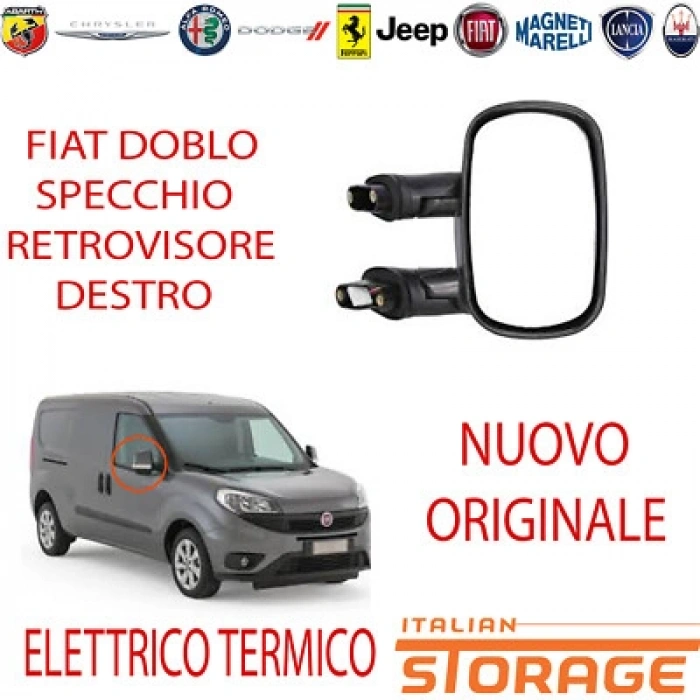 Fiat Doblo Dış Ayna Elektrikli Isıtmalı Sinyalli Sensörlü 8 Pın Tek Cam Sağ 2010- (Oem No:  735325166)