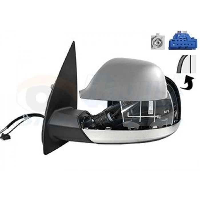 Volkswagen Amarok Dış Ayna Elektrikli Isıtmalı Alt Nikelajlu Sol 2010- (Oem No:  2H1857507Csryp)