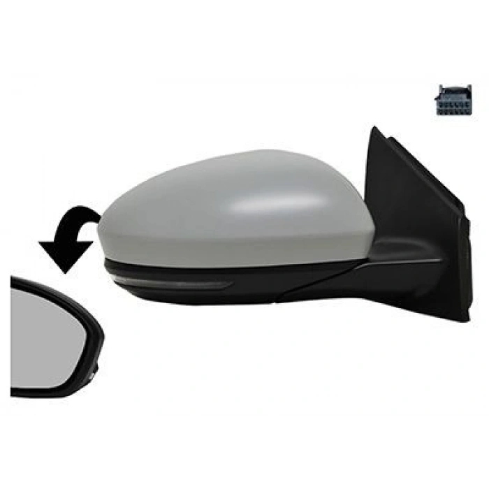 Renault Megane Dış Ayna Elektrikli Isıtmalı Sensörlü Sinyalli Astarlı Sağ 2016- (Oem No:  963019417R)