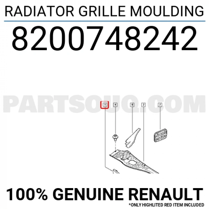Dacia Logan/Mcv Ön Panjur Bandı 2008- (Oem No:  8200748242)