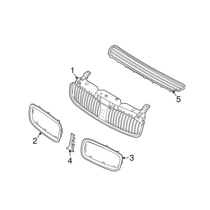 Bmw 5 Serisi Ön Panjur Tutucu Orta 2003- 2007 (Oem No:  51137053469)