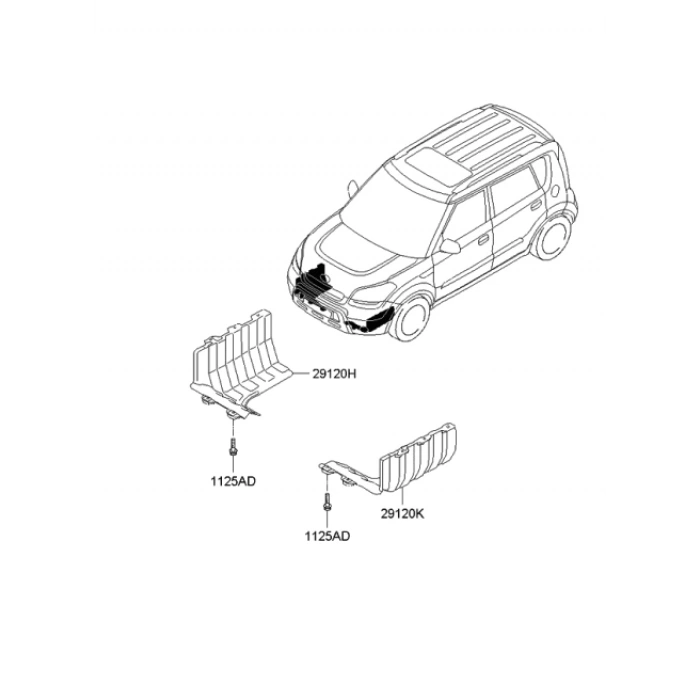 Kia Soul Karter Muhafaza Plastiği Sol 2010- (Oem No:  291302K000)