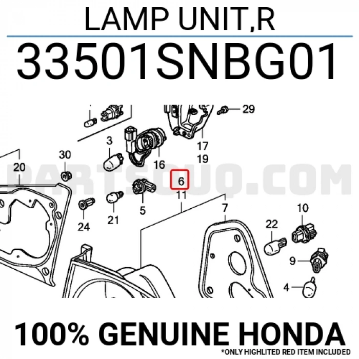 Honda Civic Arka Stop Sedan Sağ 2006-2008 (Oem No:  33501Snbg01)