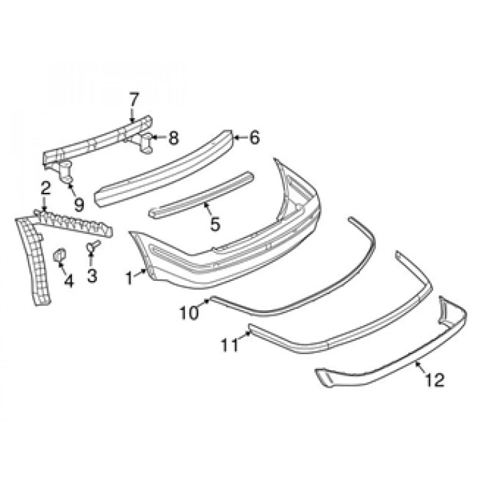 Volkswagen Passat Arka Karlık 2001-2005 (Oem No:  3B5807521B41)