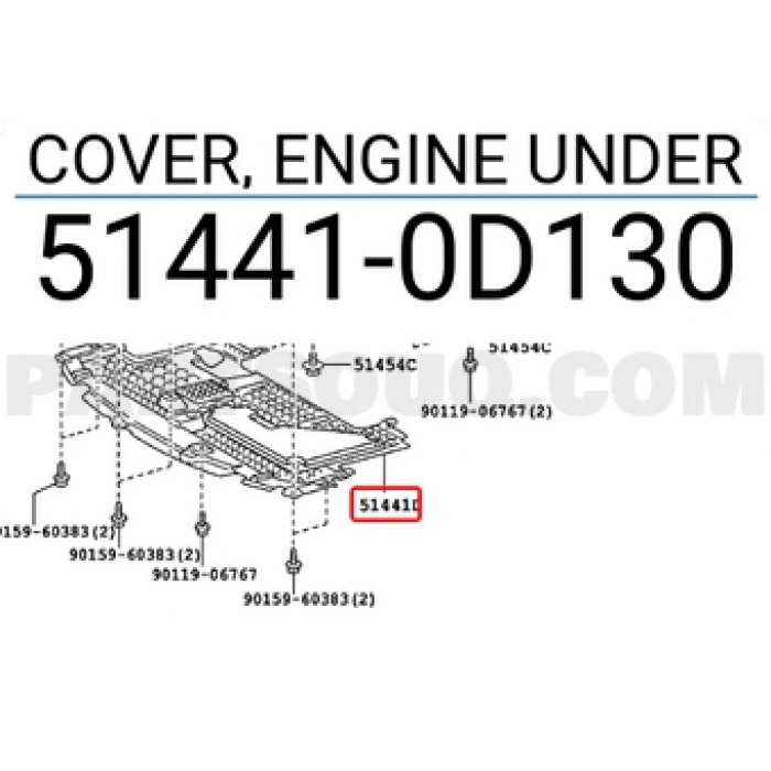 Toyota Yaris Karter Muhafaza Plastiği 2006-2011 (Oem No:  514410D130)